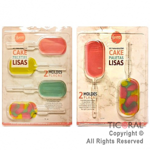 SET PLACA PALETAS LISAS (2 MOLDES) x 1